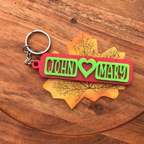 Persolized keychain with name for couples | australia