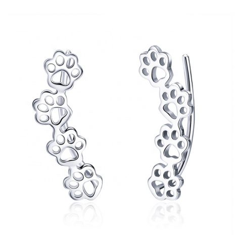 Cute Pet Dog Paw Cuff Earrings