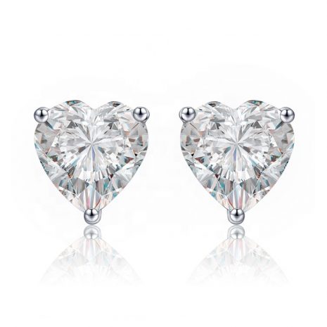 White Diamond Stud Earrings