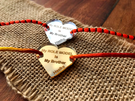 Personalised Heart Shaped Rakhi for Raksha Bandhan