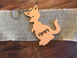Personalised Kangaroo Wallaby Keychain Keyring