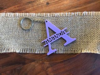 Alphabet Custom Name Keyrings name tags