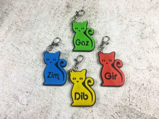 Buy Online Personalised Cute Cat Keychains Keyrings in Australia| Custom Name Gifts.