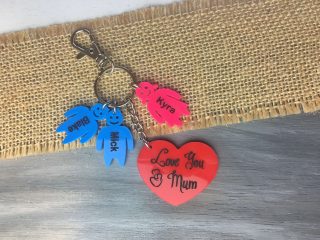Personalised Family Keychain Name Tag Gifts
