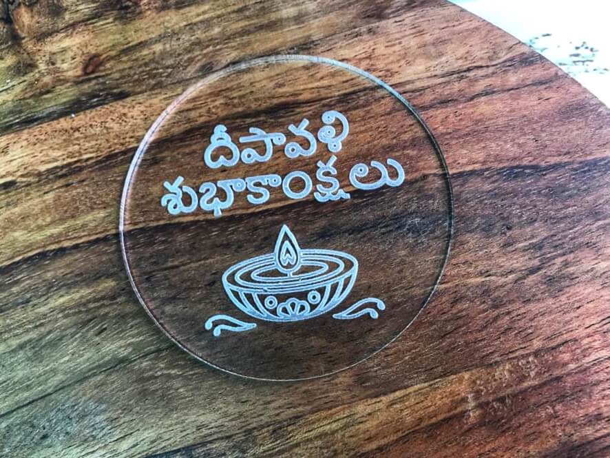 తెలుగు Diwali Cookie Fondant Embossing Stamps in Telugu