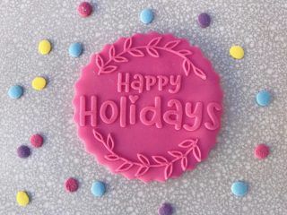 Buy Online Happy Holidays Cookie Fondant Embossed Stamps