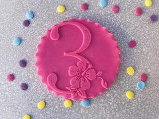 Buy Online Age 3 Number Three Cookies Fondant Embossed Stamps