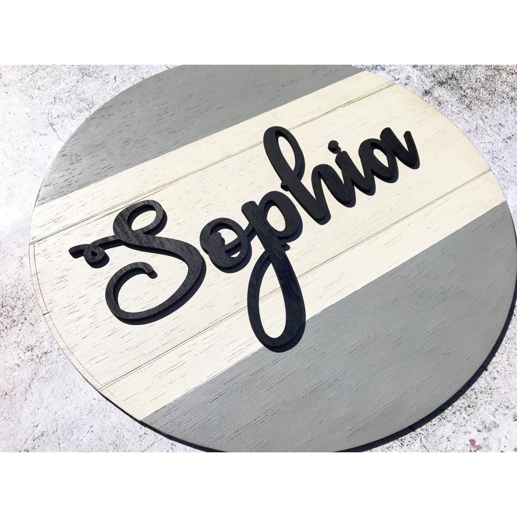 Buy Online Personalised Custom Design Name Plaque, Nursery Wall Sign, Room Decor gifts - www.glittersrus.com.au