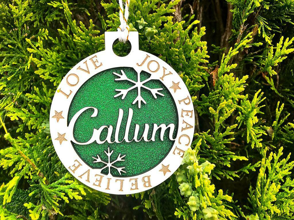 Buy Personalised Christmas Tree Ornaments with Custom Name Baubles